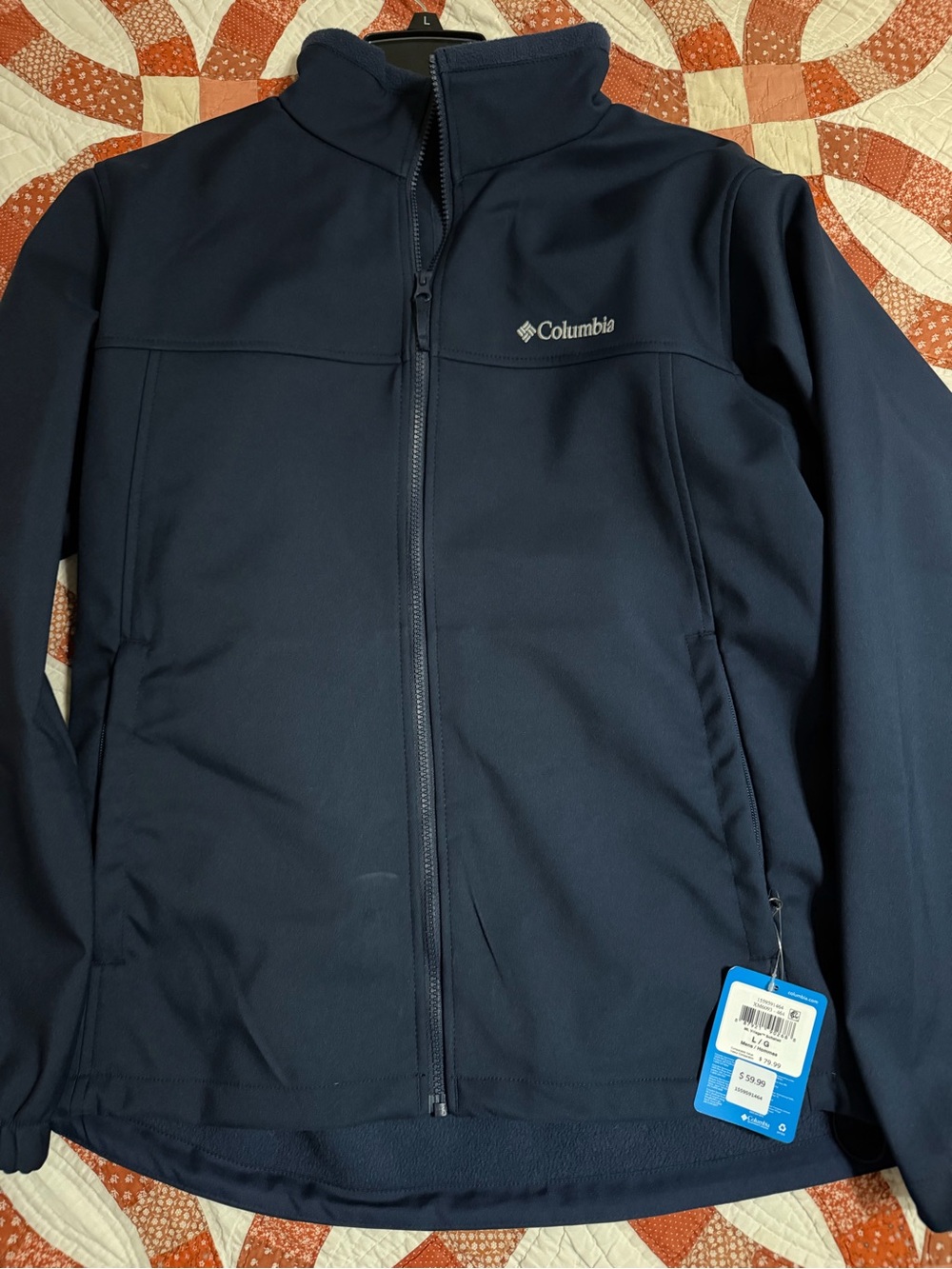 Columbia Men's Navy Full-Zip Softshell Jacket
